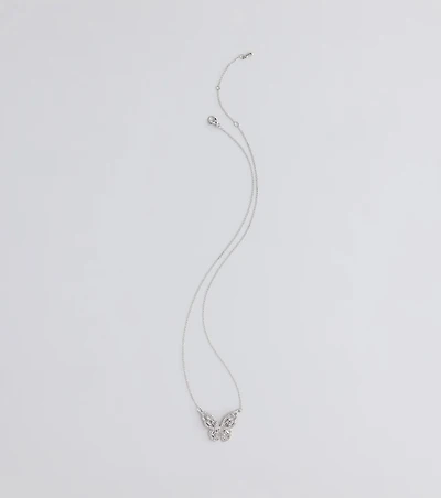 Dainty Beauty Rhinestone Butterfly Necklace