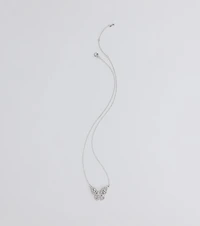 Dainty Beauty Rhinestone Butterfly Necklace