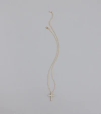 Divine Sparkle Cubic Zirconia Cross Necklace