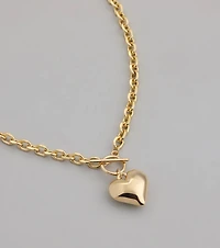 So Adorable Heart Charm Chain Necklace