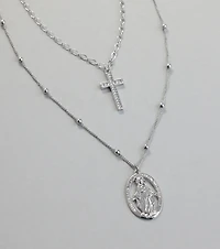 Showcase Faith Pendant Layered Necklace