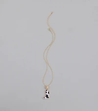 Southern Charm Faux Fur Cowboy Boot Necklace