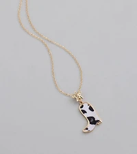 Southern Charm Faux Fur Cowboy Boot Necklace