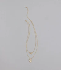 From The Heart Bow Layered Necklace
