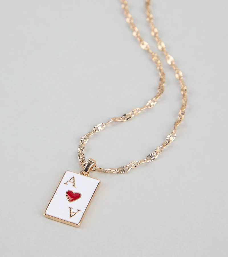 Ace Your Look Heart Pendant Necklace