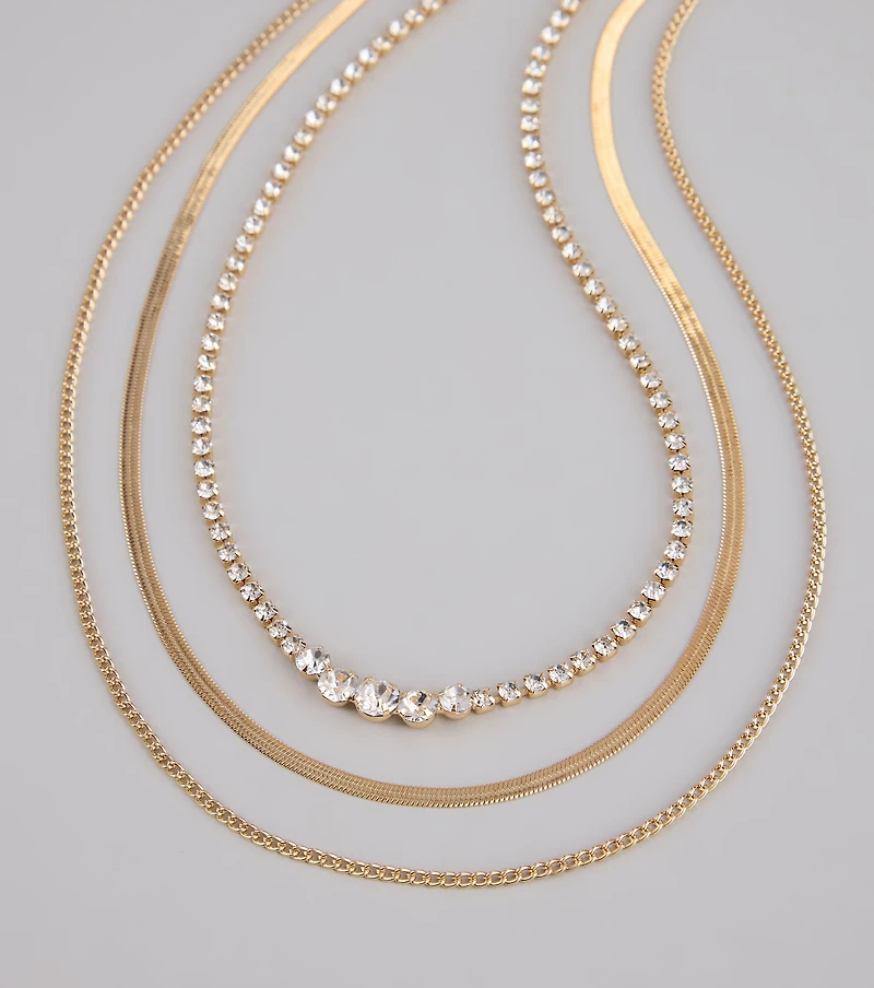 Keep It Sparkling Layered Necklace Set