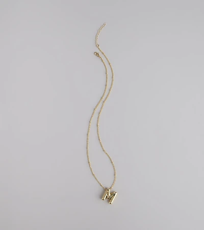 Say It Bold Bubble Letter Charm Necklace