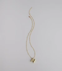 Say It Bold Bubble Letter Charm Necklace
