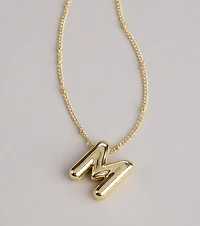 Say It Bold Bubble Letter Charm Necklace