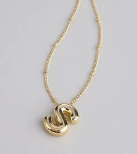 Say It Bold Bubble Letter Charm Necklace
