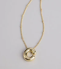 Say It Bold Bubble Letter Charm Necklace