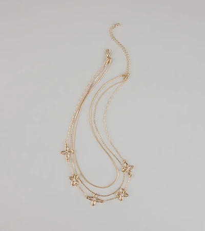 Just Bloomed Floral Layered Necklace
