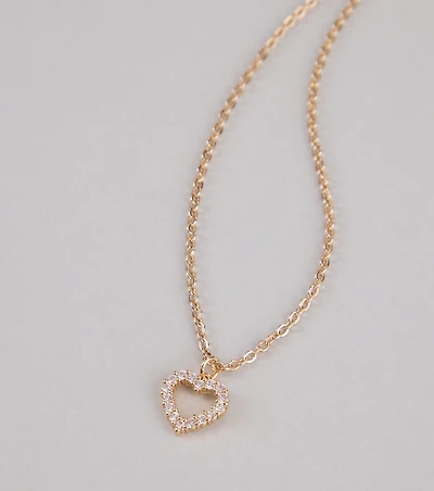Heart For Sparkle Cubic Zirconia Necklace