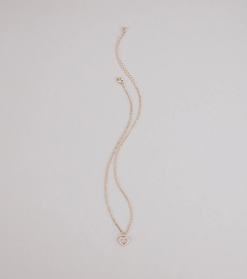 Heart For Sparkle Cubic Zirconia Necklace