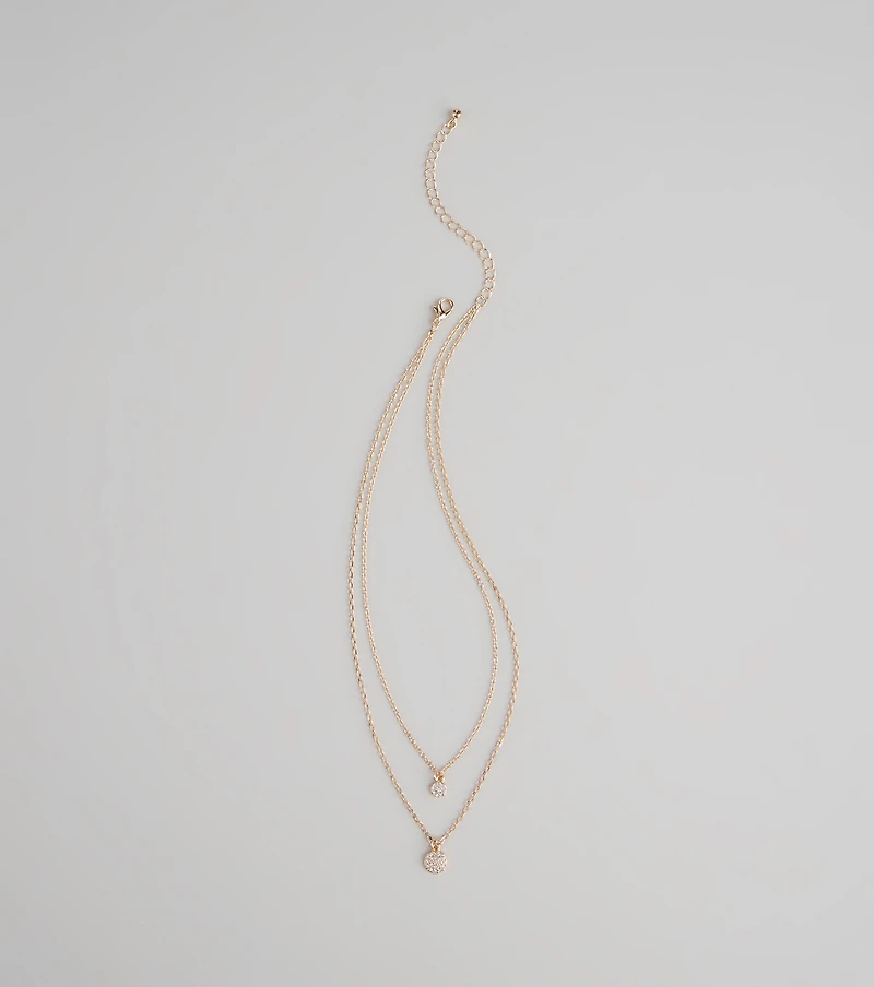 Double The Sparkle Layered Necklace