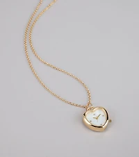 Time After Time Heart Watch Necklace