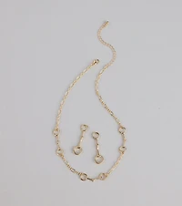 Everyday Luxe Necklace And Earrings Set