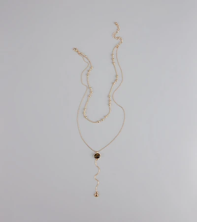 Effortlessly Elevated Layered Lariat Necklace