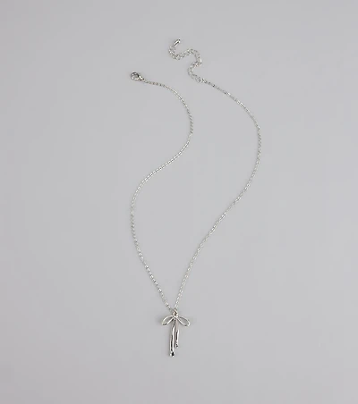 Sweet Thing Bow Charm Necklace