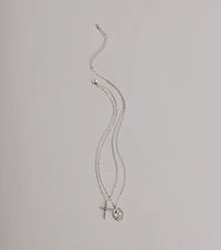 Dainty Blessings Cross Pendant Necklace