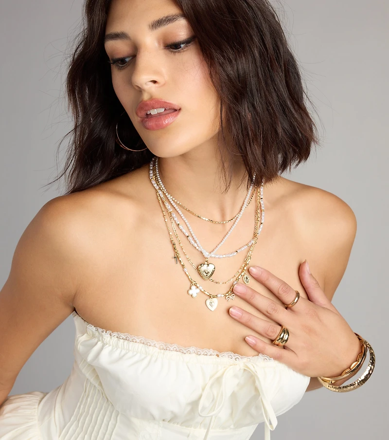 Charm School Layered Bead Necklace