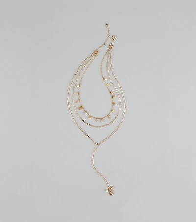 Perfect Style Layered Lariat Necklace