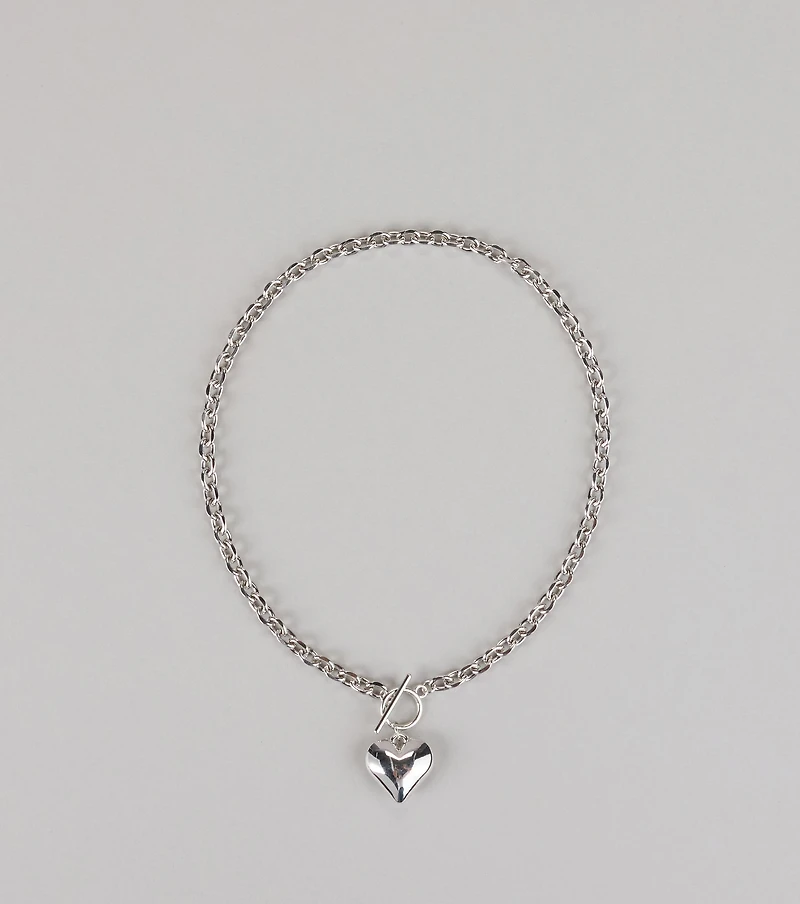 Love On Lock Heart Chain Necklace