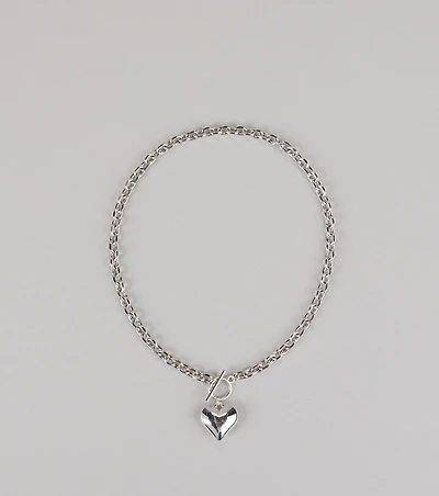 Love On Lock Heart Chain Necklace