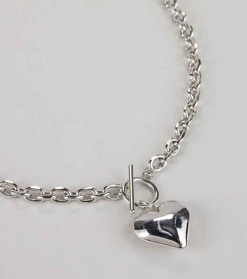 Love On Lock Heart Chain Necklace