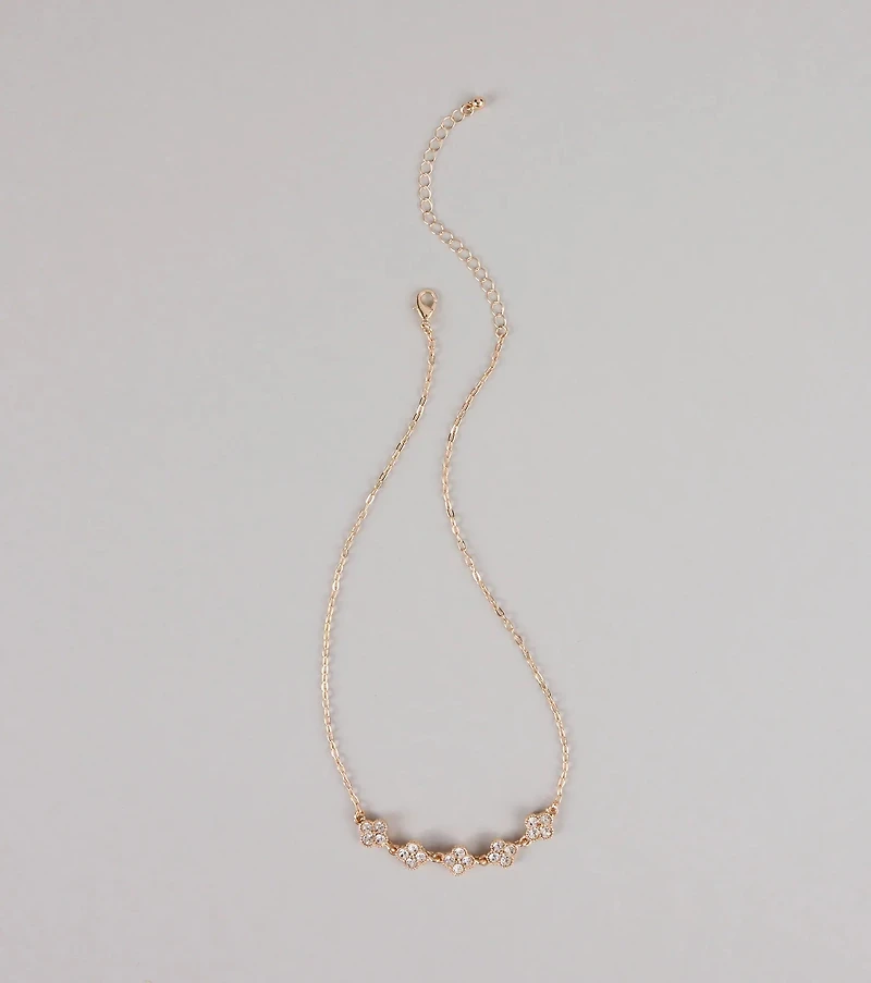 Lucky Girl Energy Clover Charm Necklace