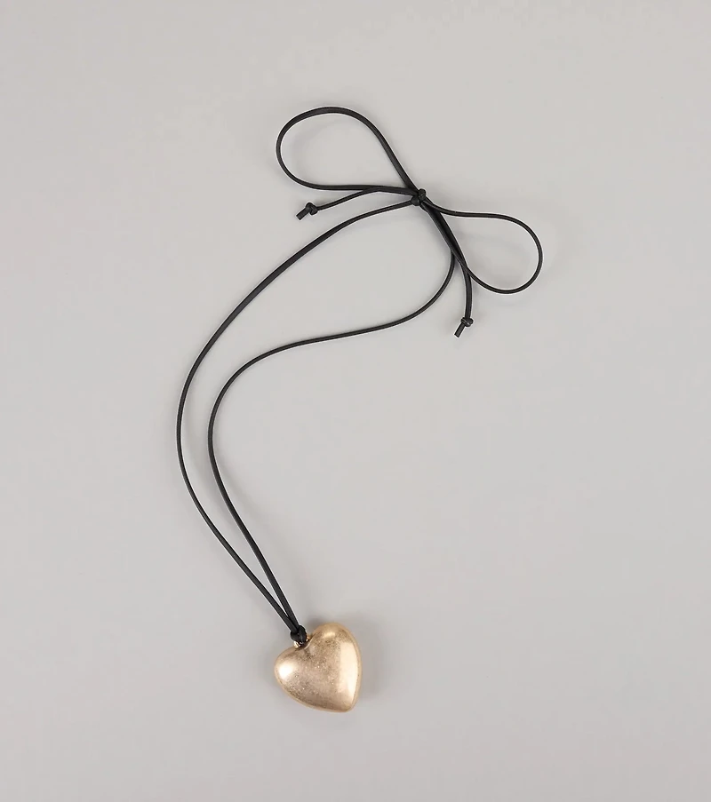 Keep It Cute Heart Cord Necklace
