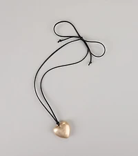 Keep It Cute Heart Cord Necklace
