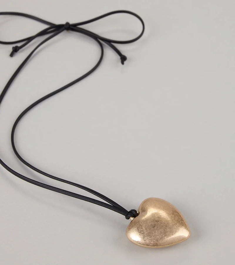 Keep It Cute Heart Cord Necklace