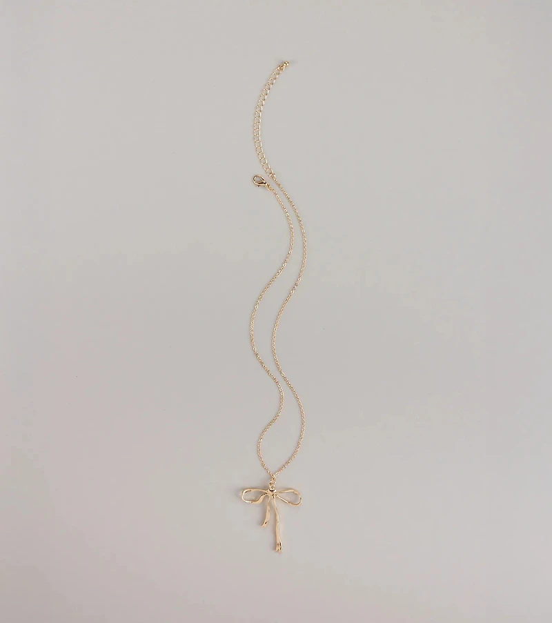 Put a Bow on It Chain Necklace