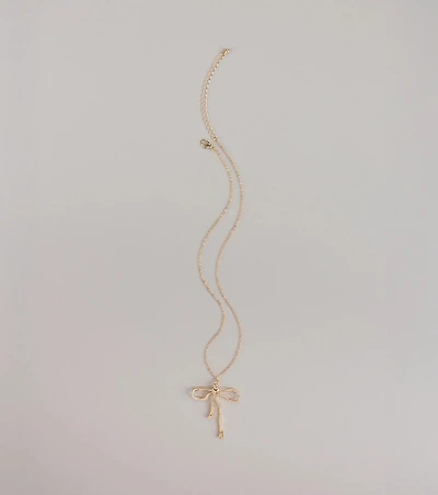 Put a Bow on It Chain Necklace