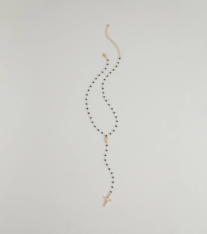 Beaded Faith Cross Necklace