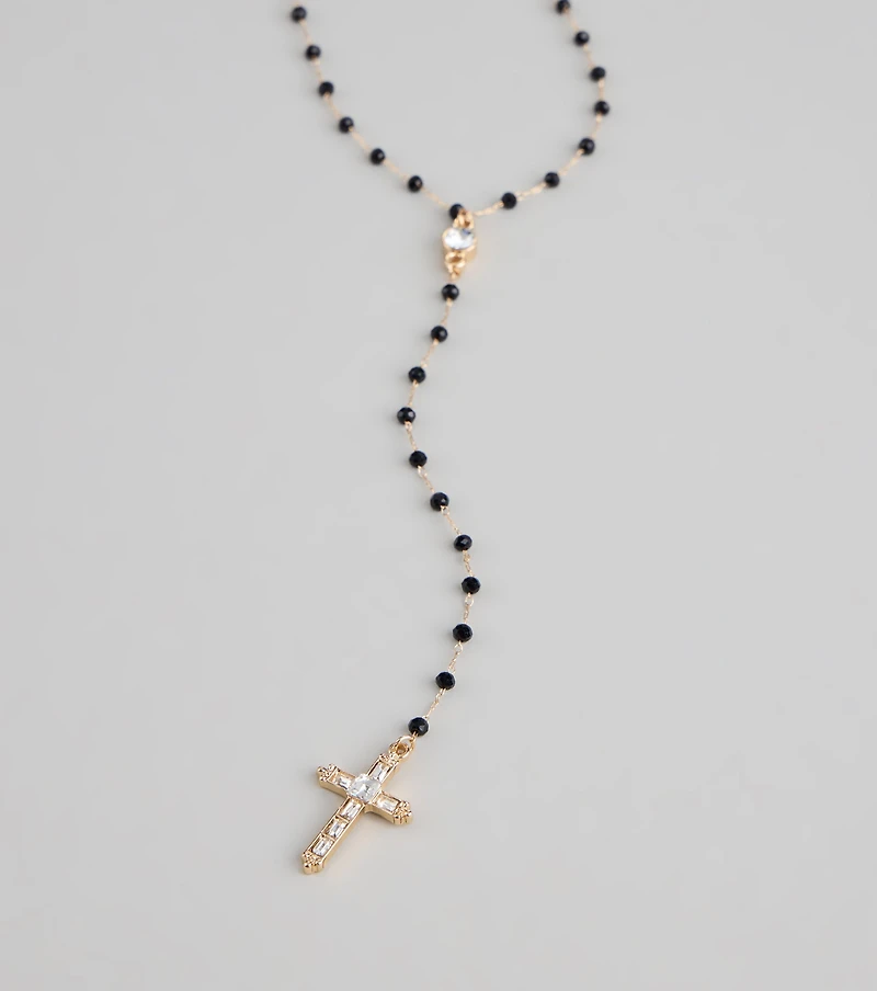 Beaded Faith Cross Necklace