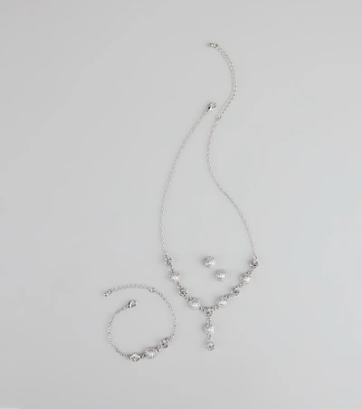 Pearl Glow Rhinestone Jewelry Set