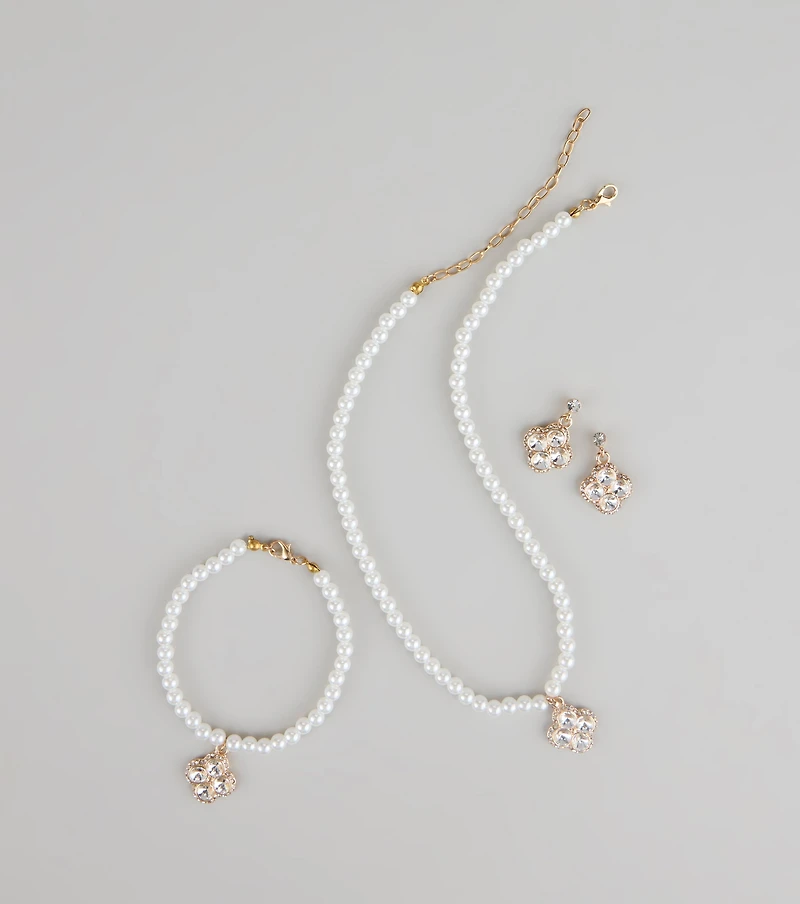 Pearl Princess Charm Jewelry Set