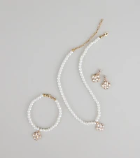 Pearl Princess Charm Jewelry Set