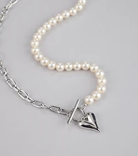 Mixed Feelings Chain Pearl Necklace