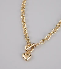 Locked in Love Heart Toggle Necklace
