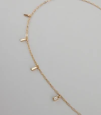 Dainty Luxe Rhinestone Charm Belly Chain