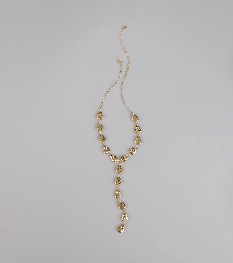 Effortless Edge Statement Lariat Necklace
