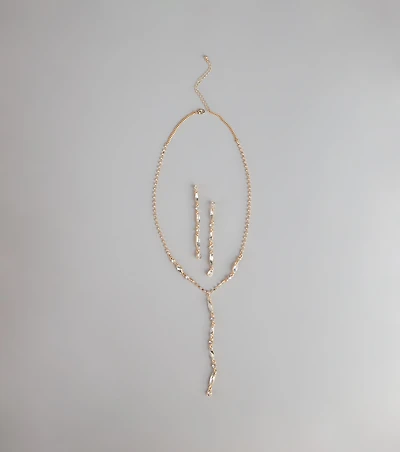 Luxe Glow Necklace And Earrings Set