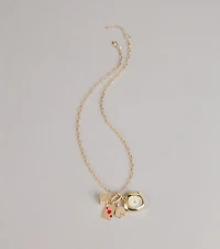 Lucky Timing Watch Charm Statement Necklace
