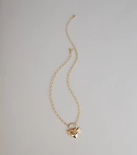 Locked In Heart Charm Necklace