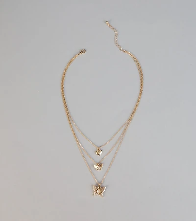Flutter And Glow Layered Necklace