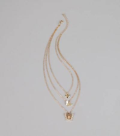 Flutter And Glow Layered Necklace