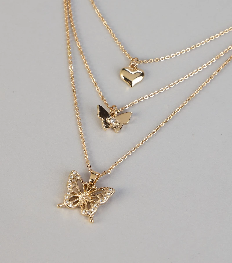 Flutter And Glow Layered Necklace